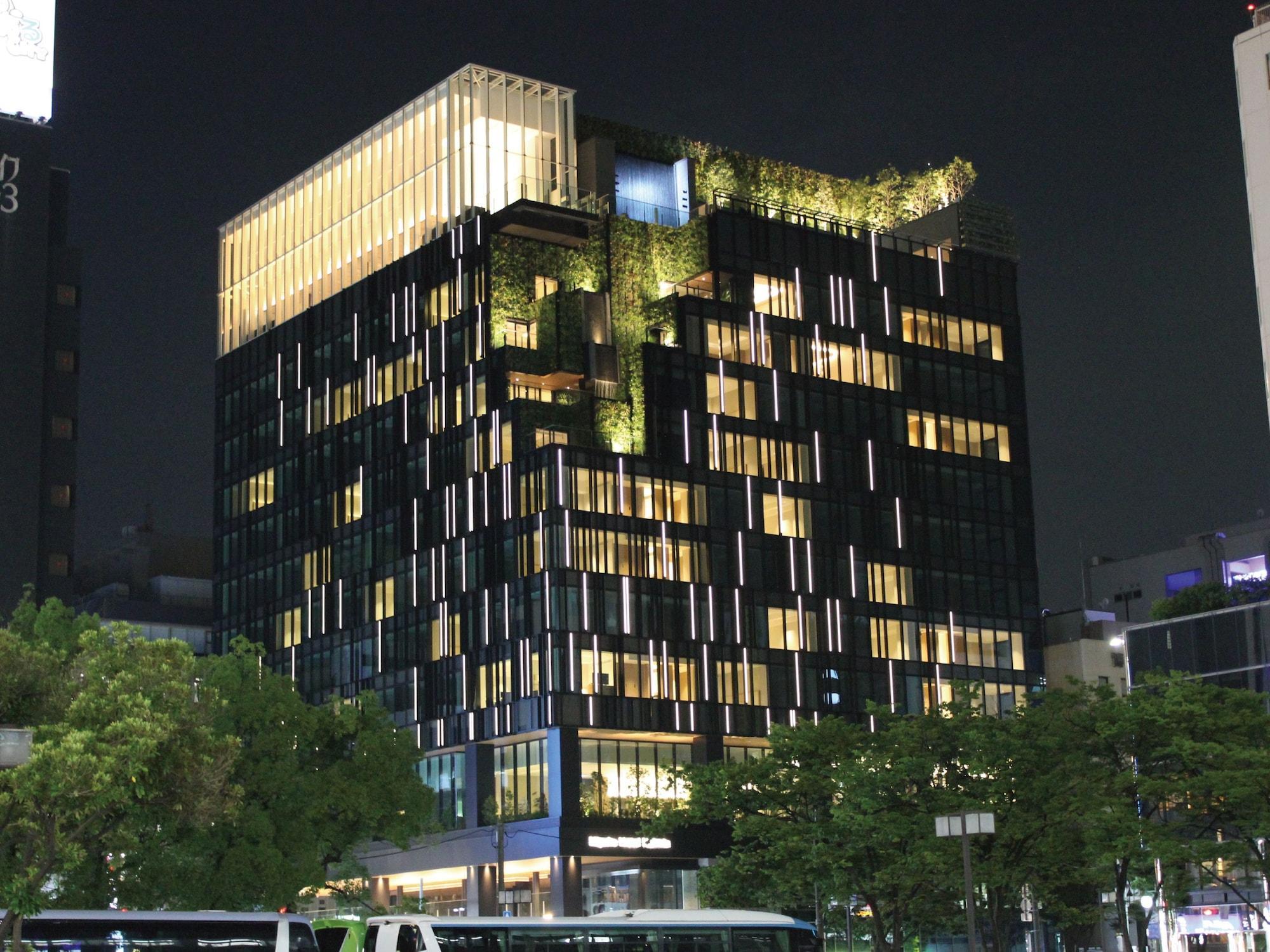 Miyako Hotel Hakata Fukuoka  Exterior foto The hotel at night