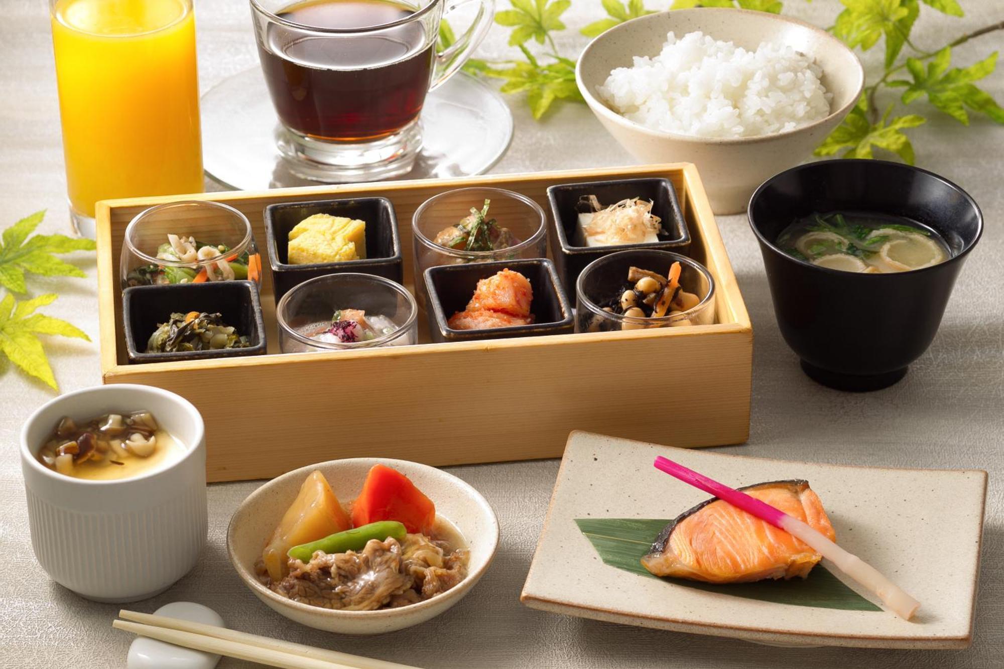 Miyako Hotel Hakata Fukuoka  Exterior foto A Japanese breakfast